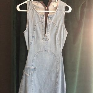 Jean dress with front zipper